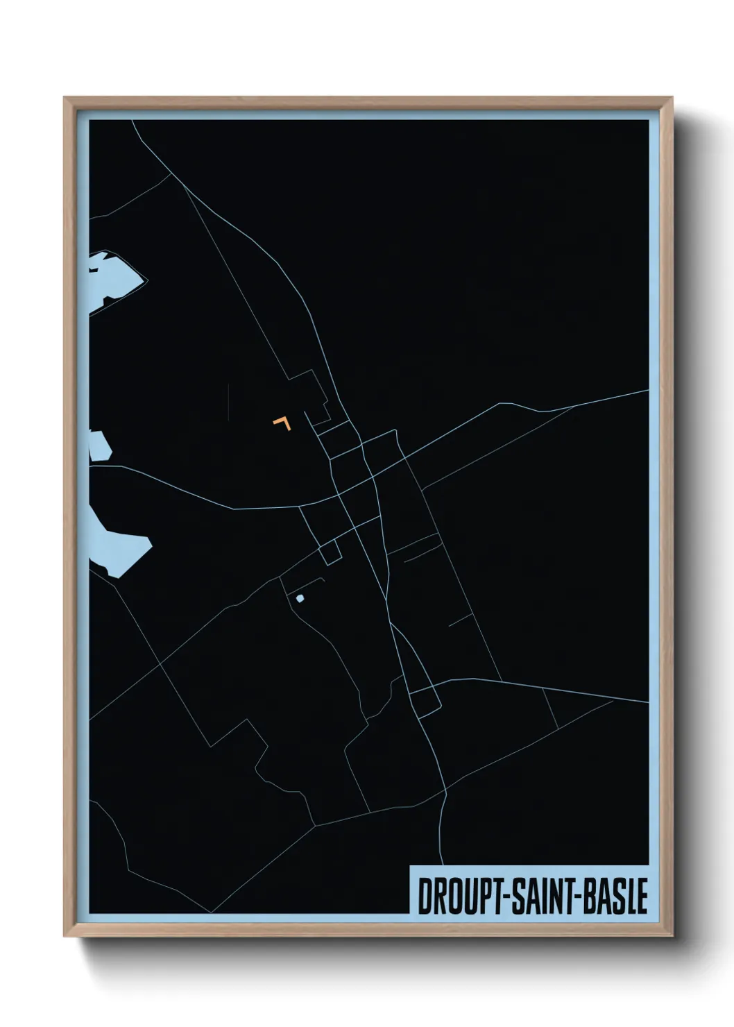 Une affiche de carte sur Droupt-Saint-Basle