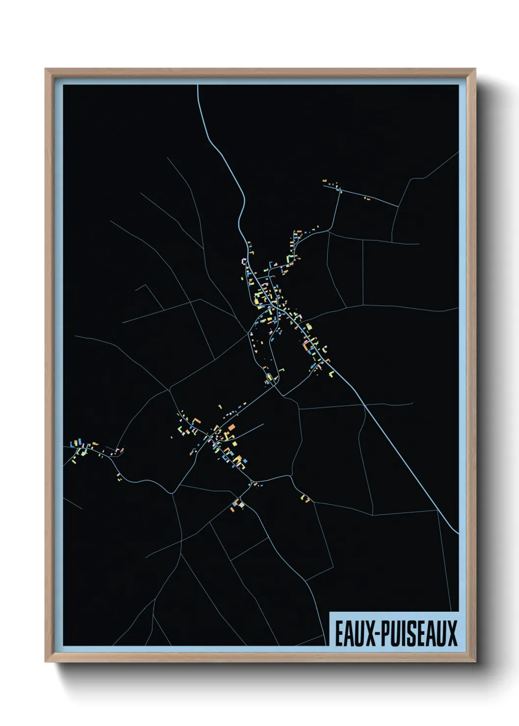 Un poster carteEaux-Puiseaux
