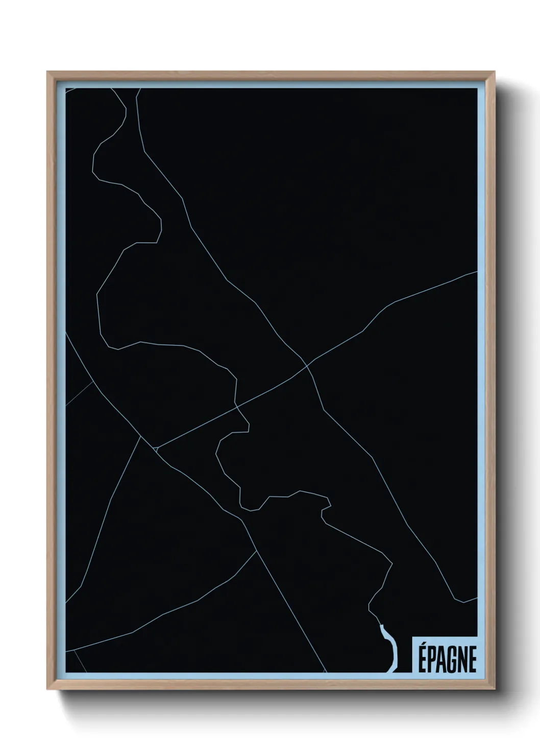 Une affiche de carte sur Épagne