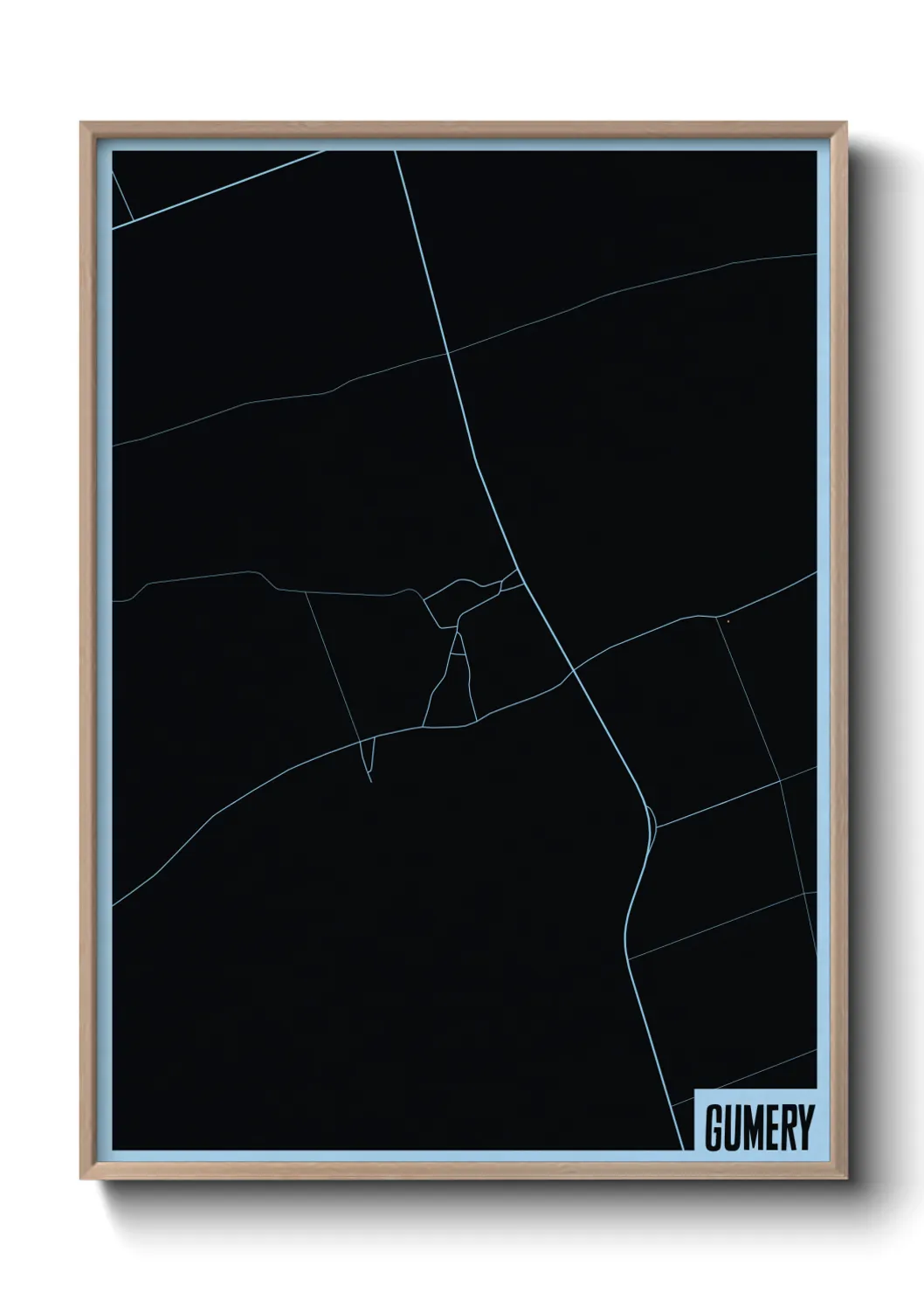 Une affiche de carte sur Gumery