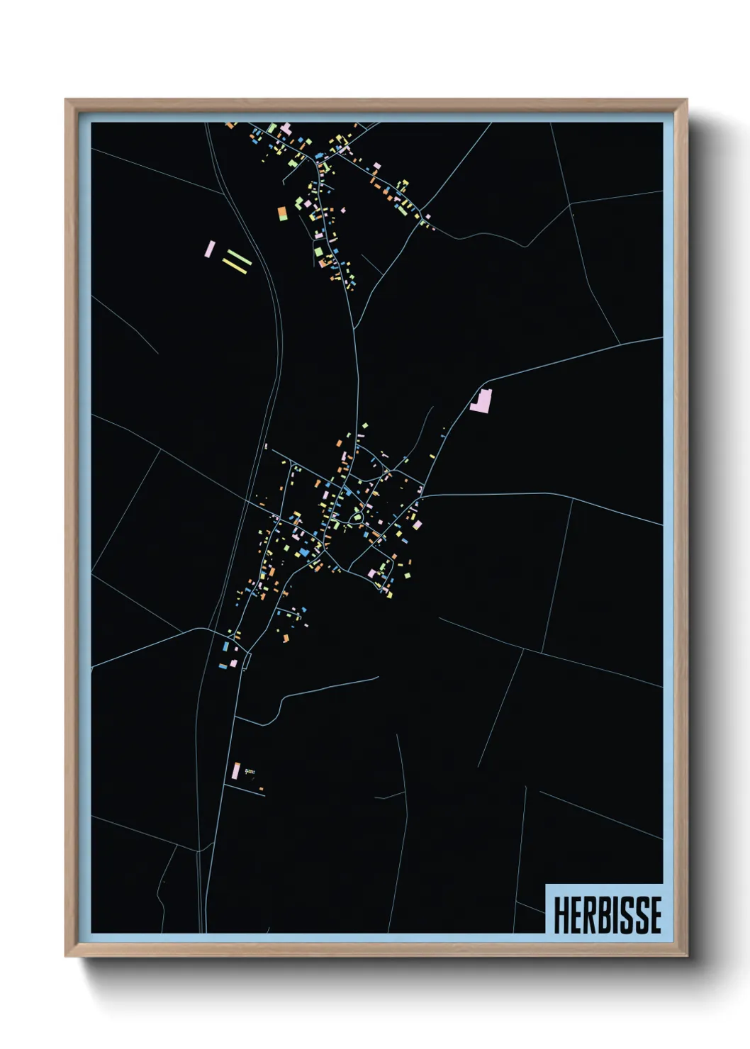 Une affiche de carte sur Herbisse