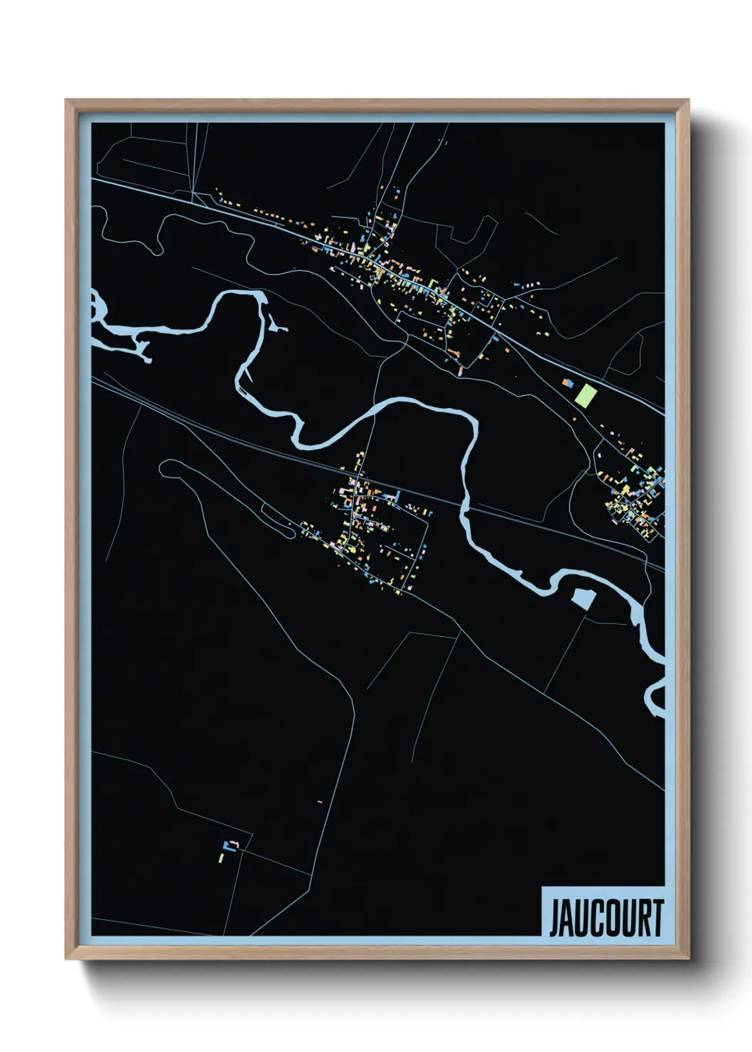 Une affiche de carte sur Jaucourt