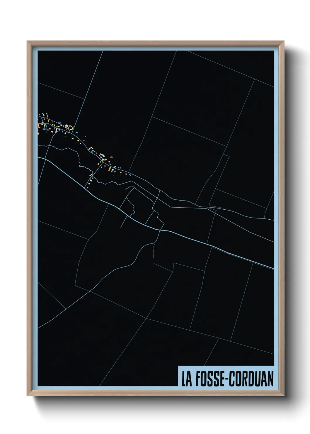 Une affiche de carte sur La Fosse-Corduan