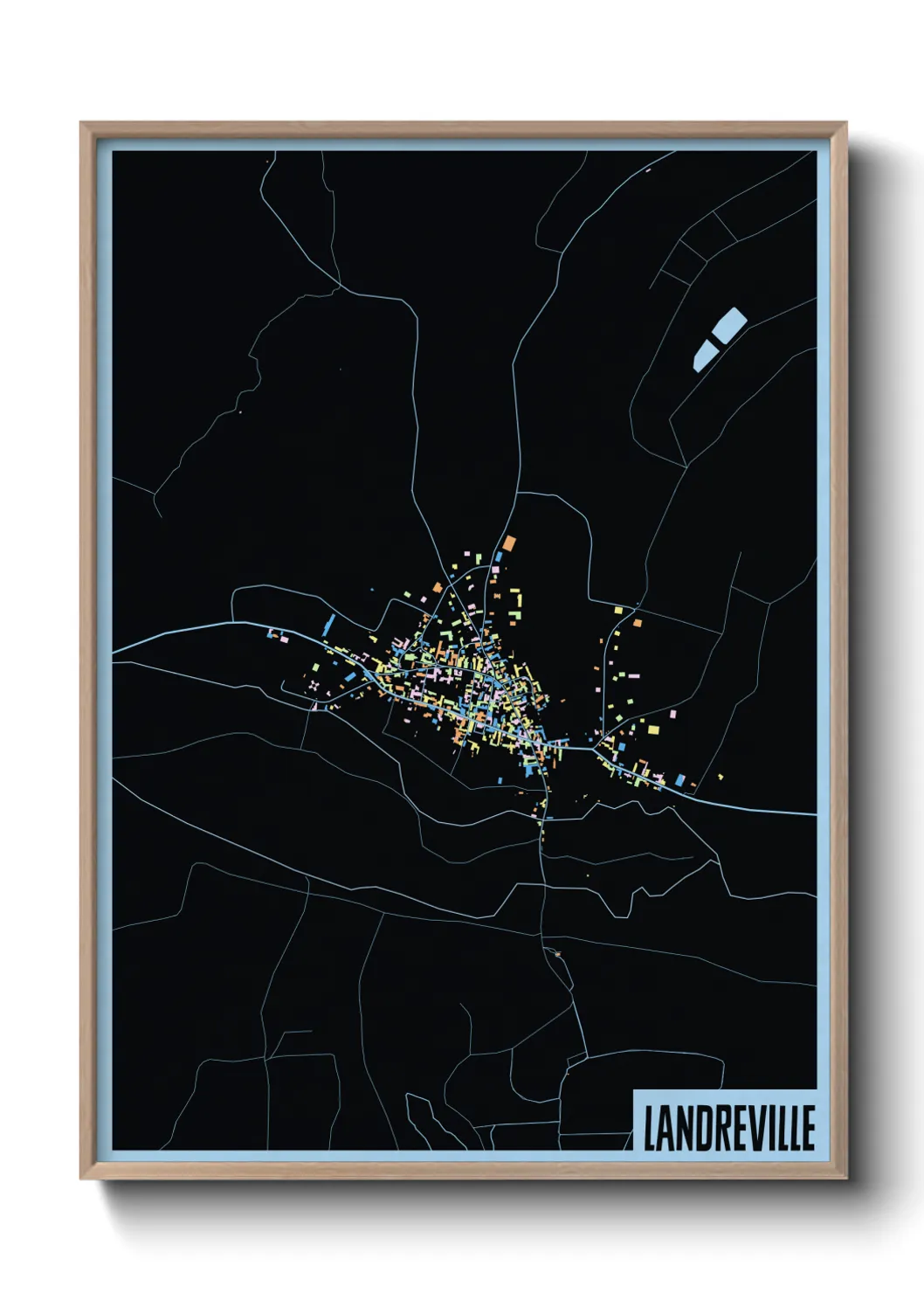 Une affiche de carte sur Landreville