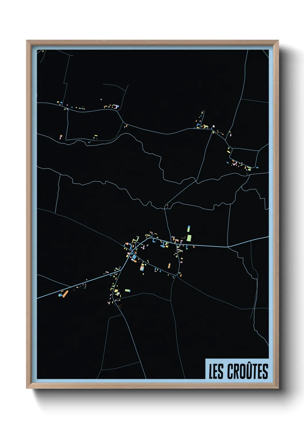 Une affiche de carte sur Les Croûtes