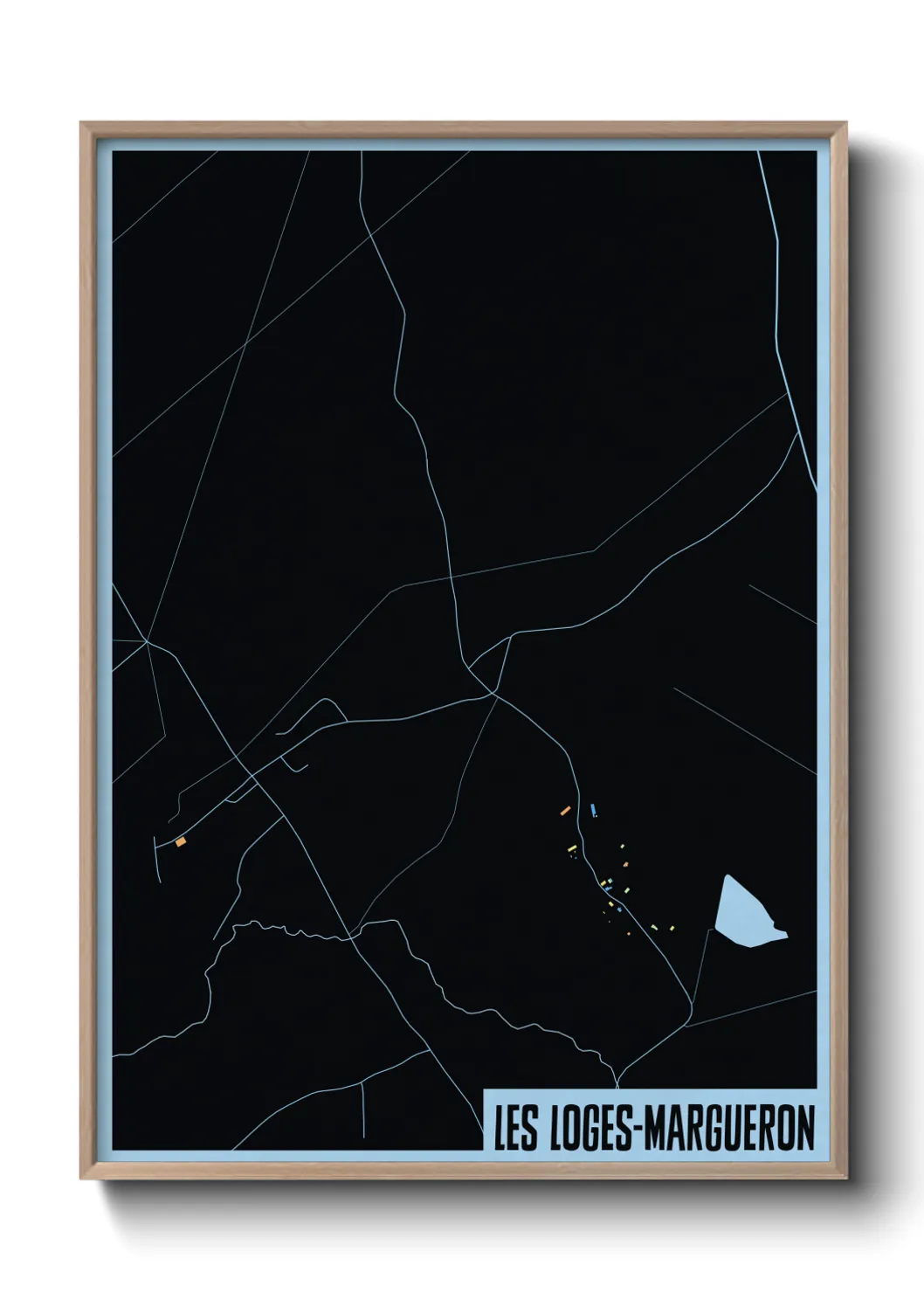 Une affiche de carte sur Les Loges-Margueron