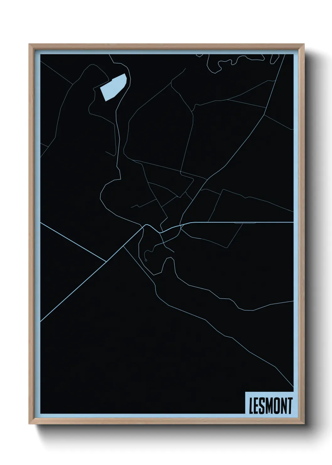 Une affiche de carte sur Lesmont