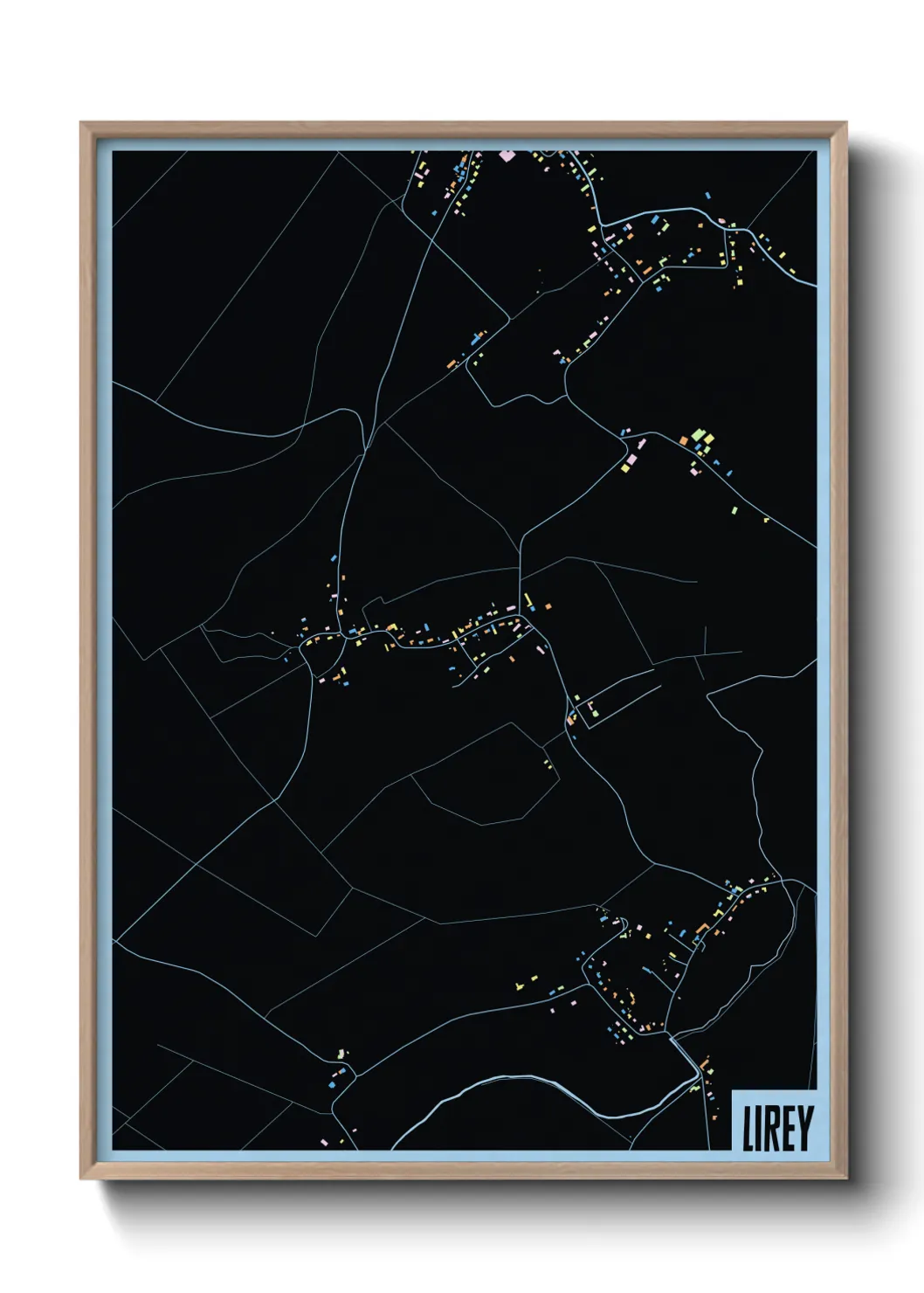 Une affiche de carte sur Lirey