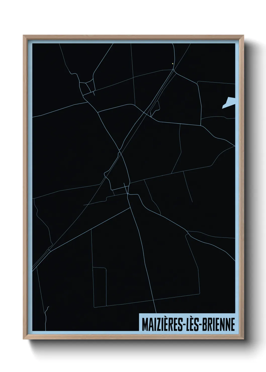 Une affiche de carte sur Maizières-lès-Brienne