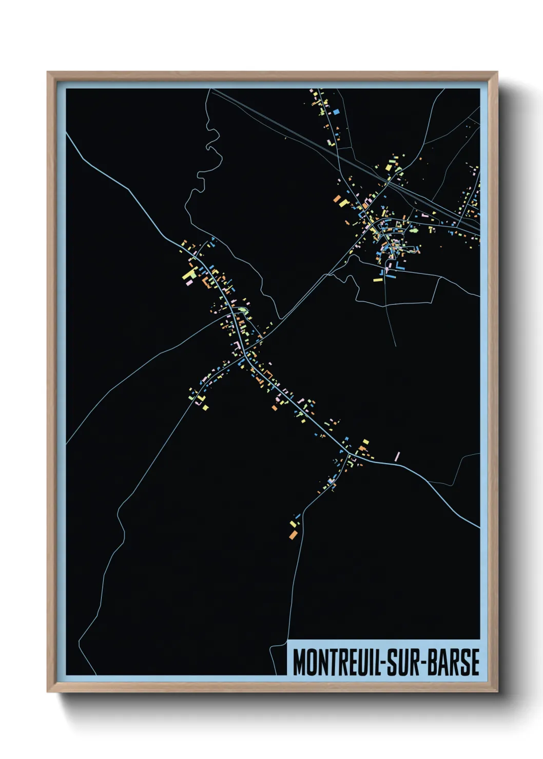 Un poster carteMontreuil-sur-Barse