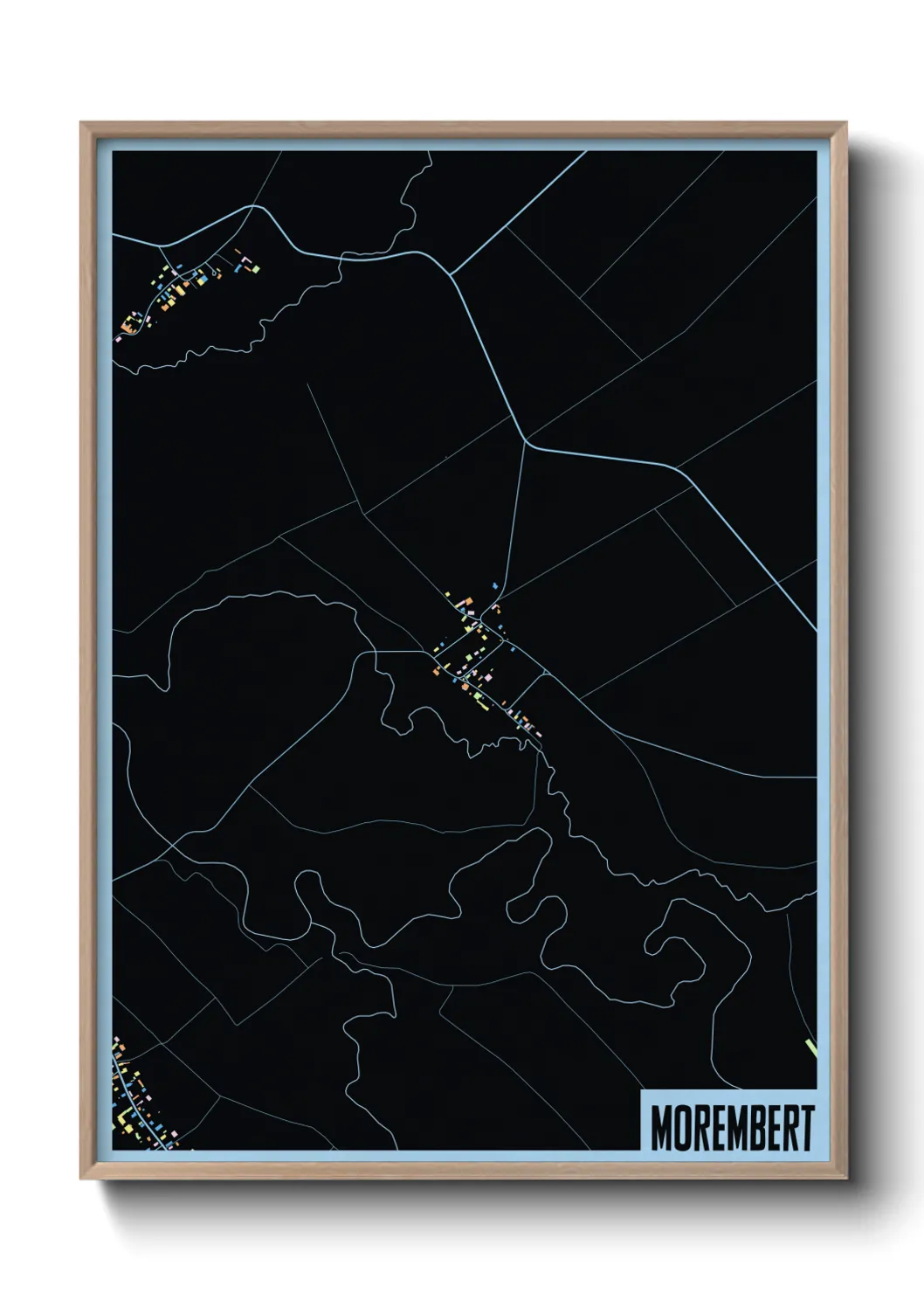 Une affiche de carte sur Morembert