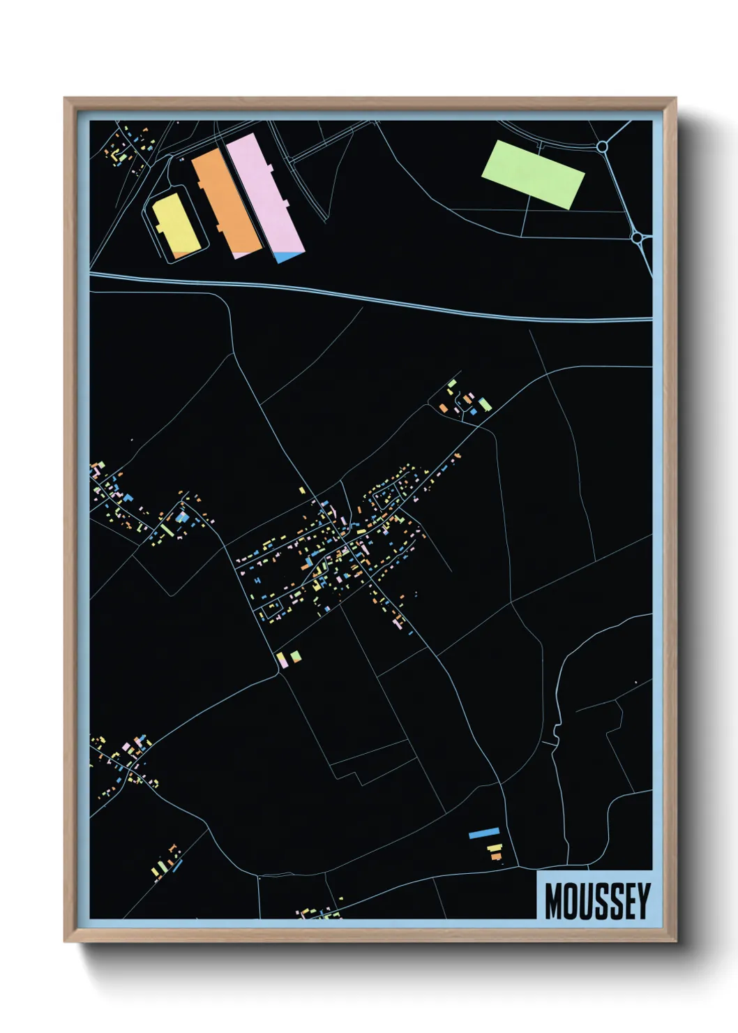 Une affiche de carte sur Moussey