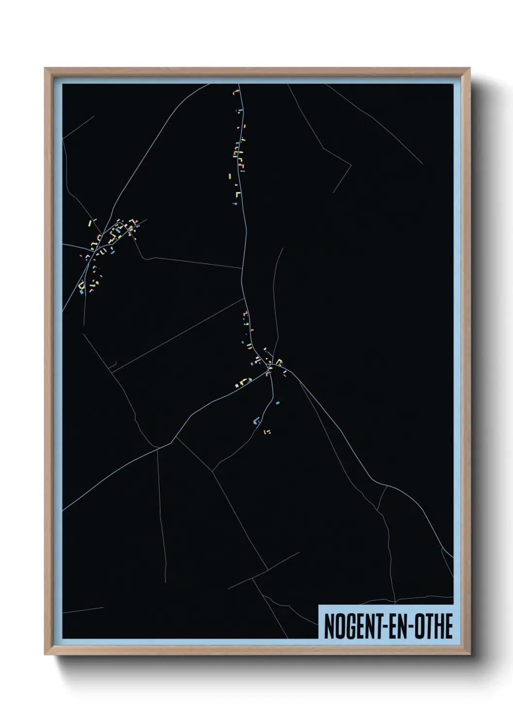 Une affiche de carte sur Nogent-en-Othe