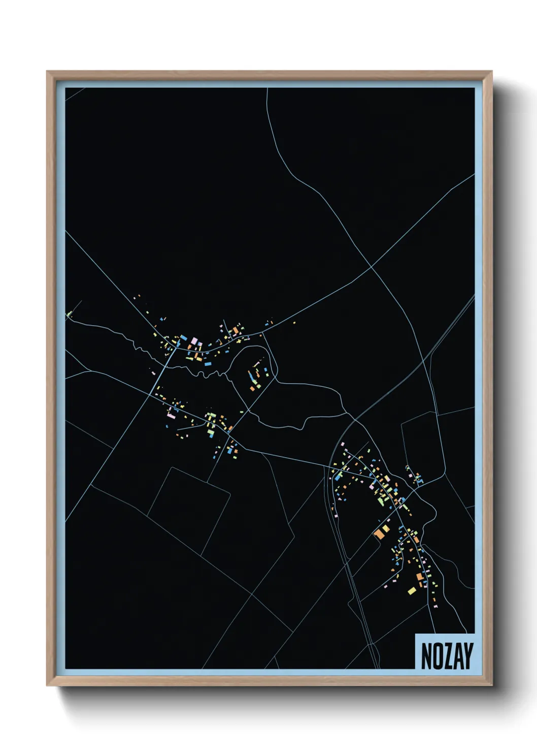 Une affiche de carte sur Nozay