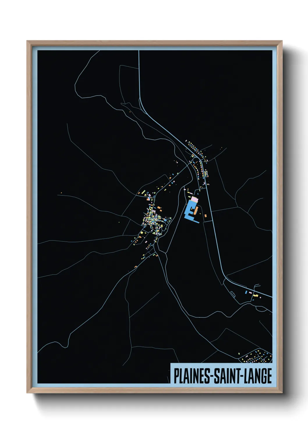 Un poster cartePlaines-Saint-Lange