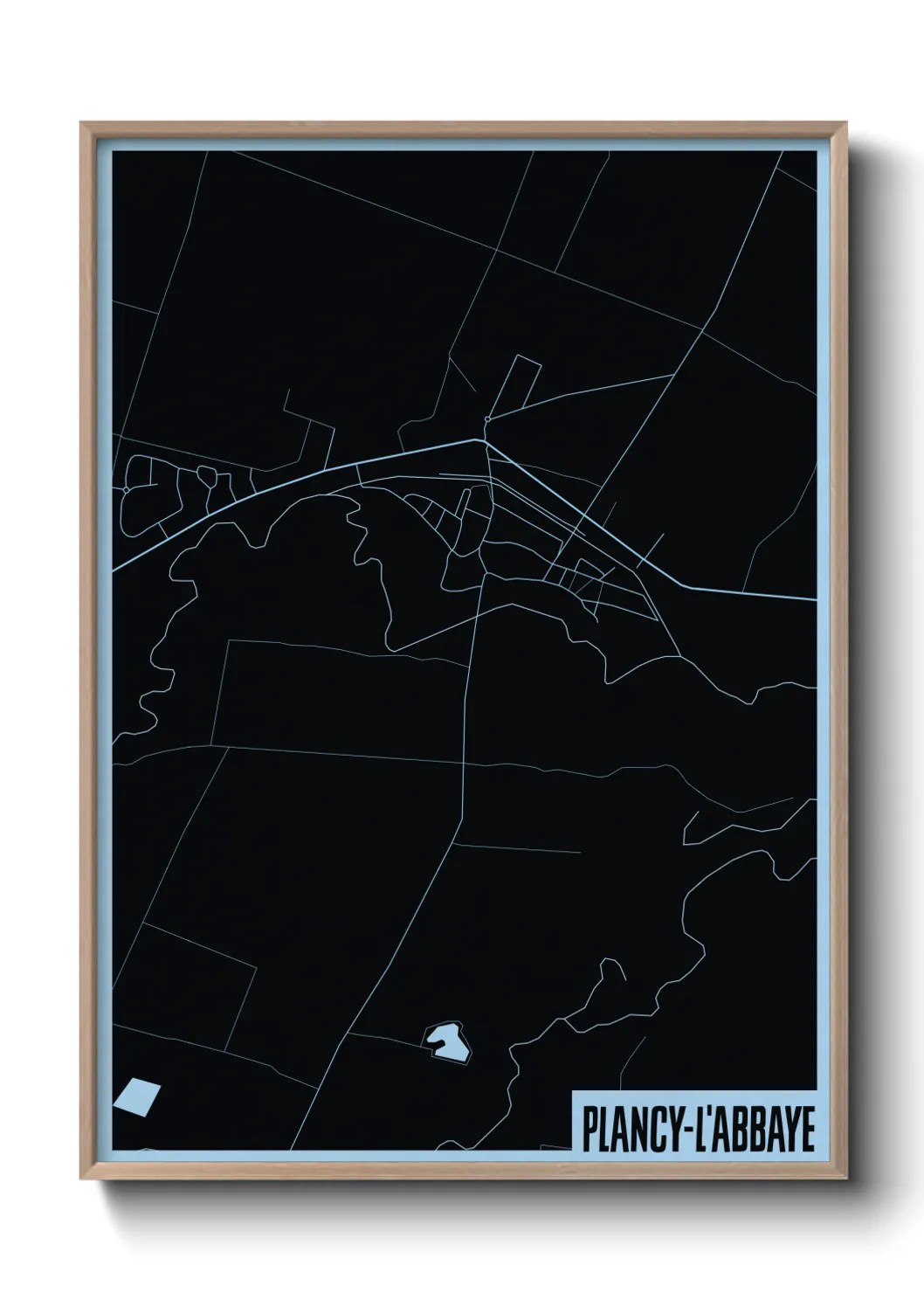 Une affiche de carte sur Plancy-l'Abbaye