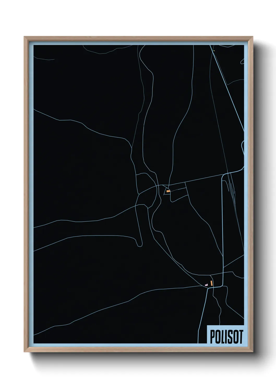 Une affiche de carte sur Polisot