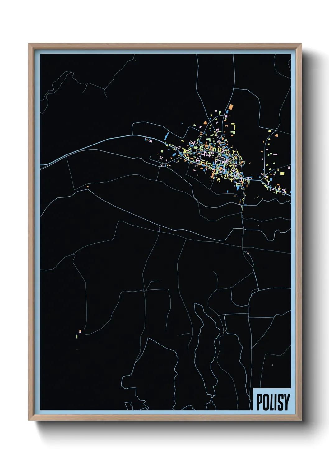 Une affiche de carte sur Polisy