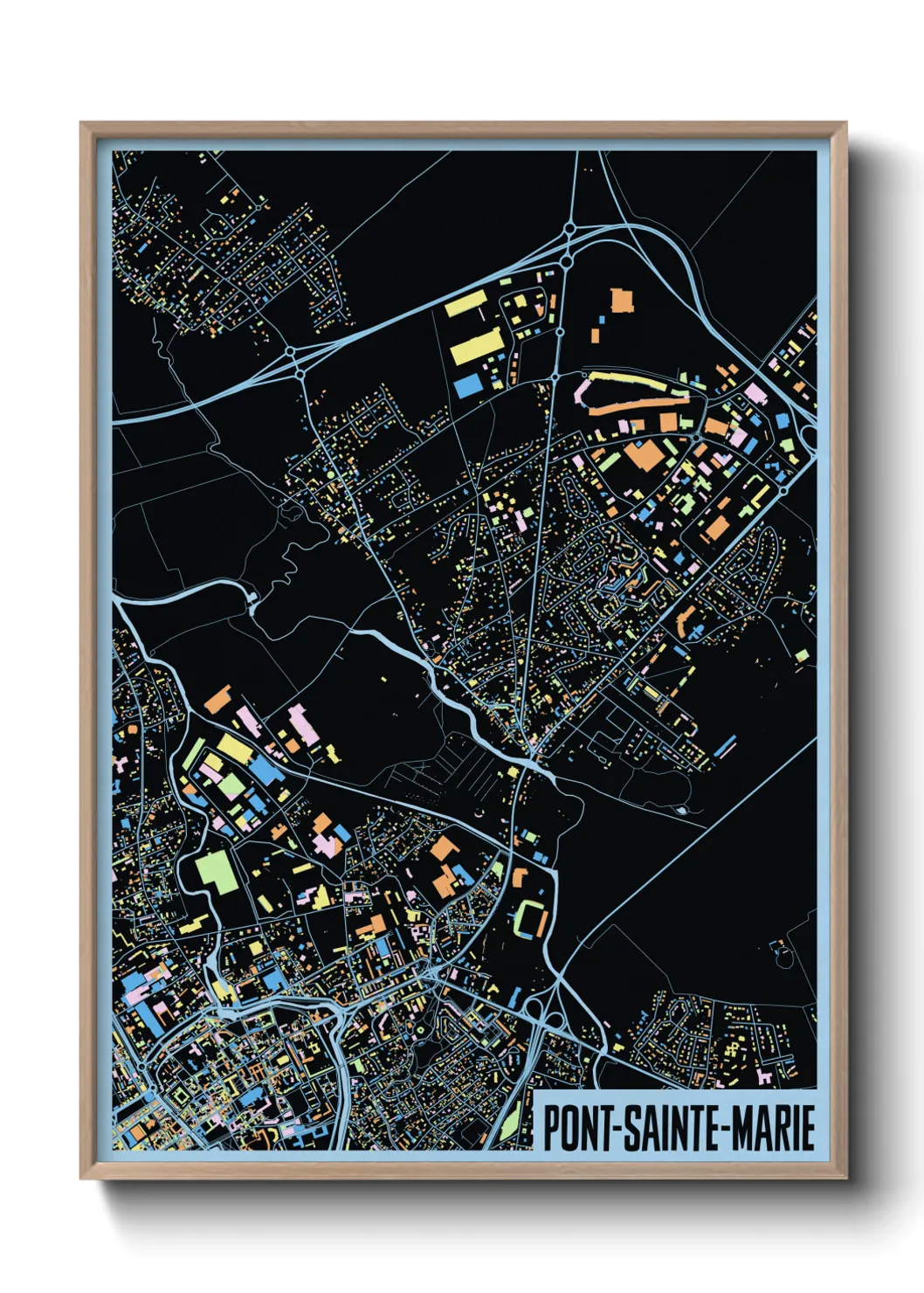 Un poster cartePont-Sainte-Marie