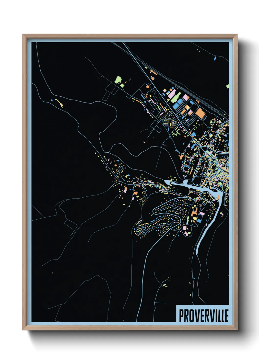 Une affiche de carte sur Proverville