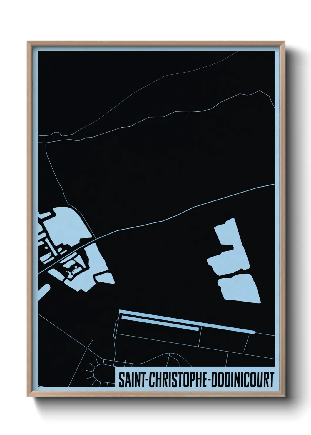 Une affiche de carte sur Saint-Christophe-Dodinicourt