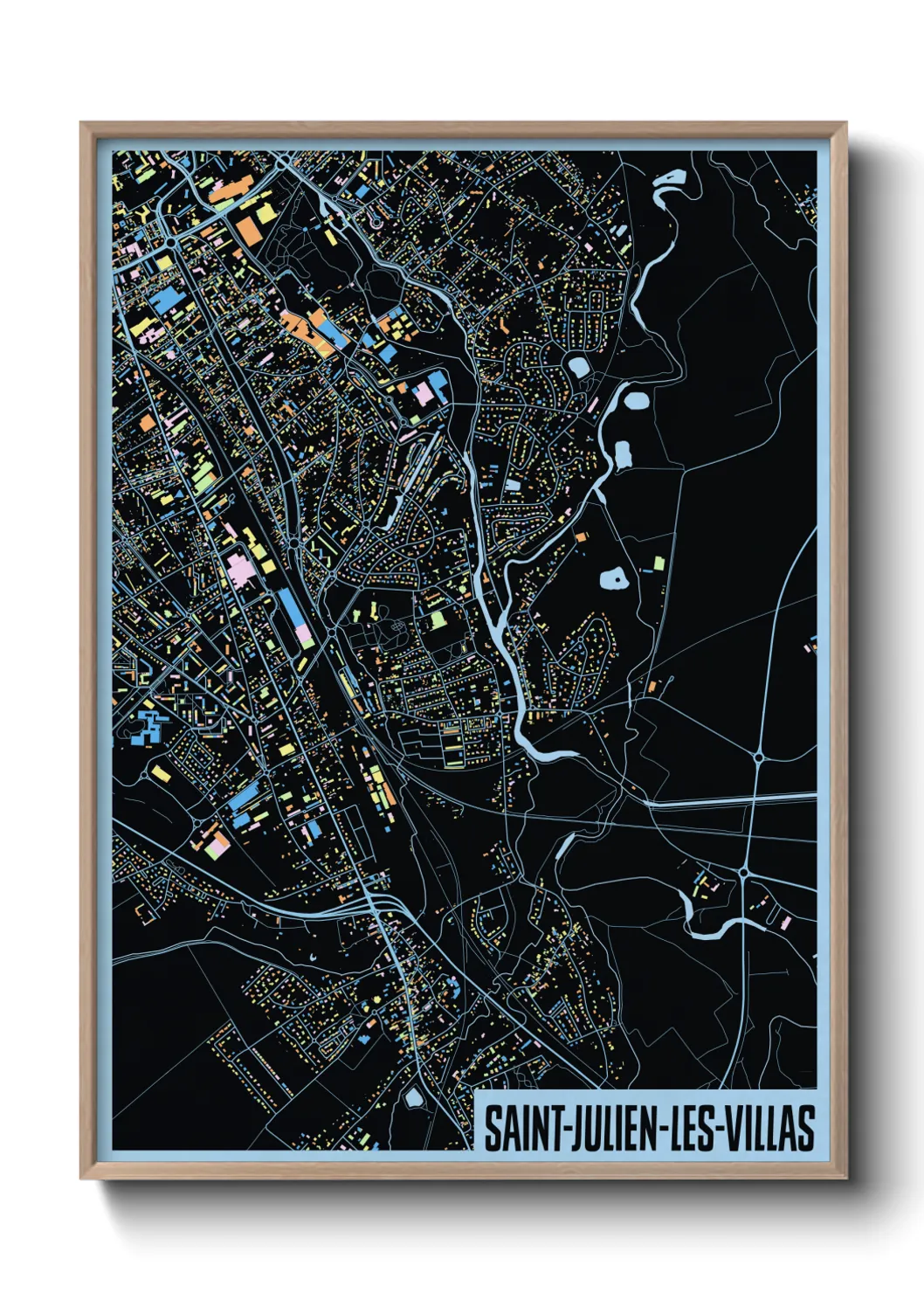 Une affiche de carte sur Saint-Julien-les-Villas