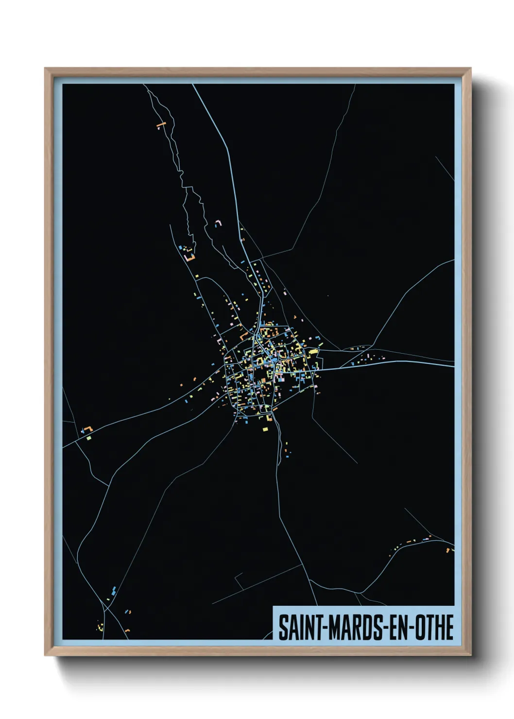 Une affiche de carte sur Saint-Mards-en-Othe