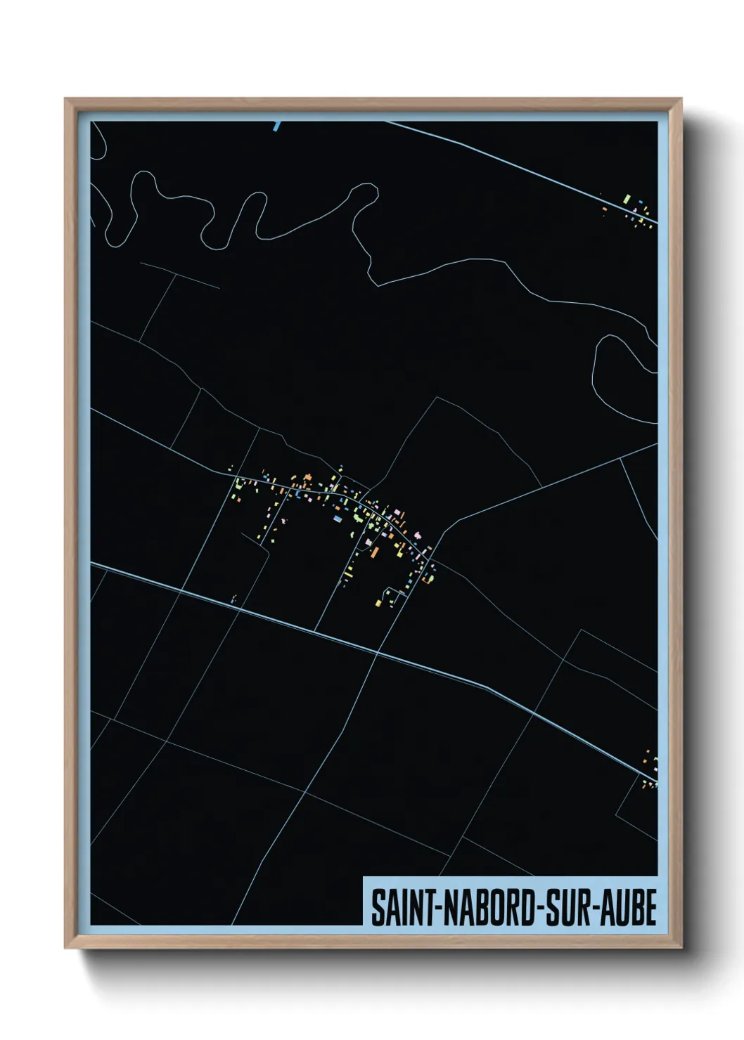 Une affiche de carte sur Saint-Nabord-sur-Aube