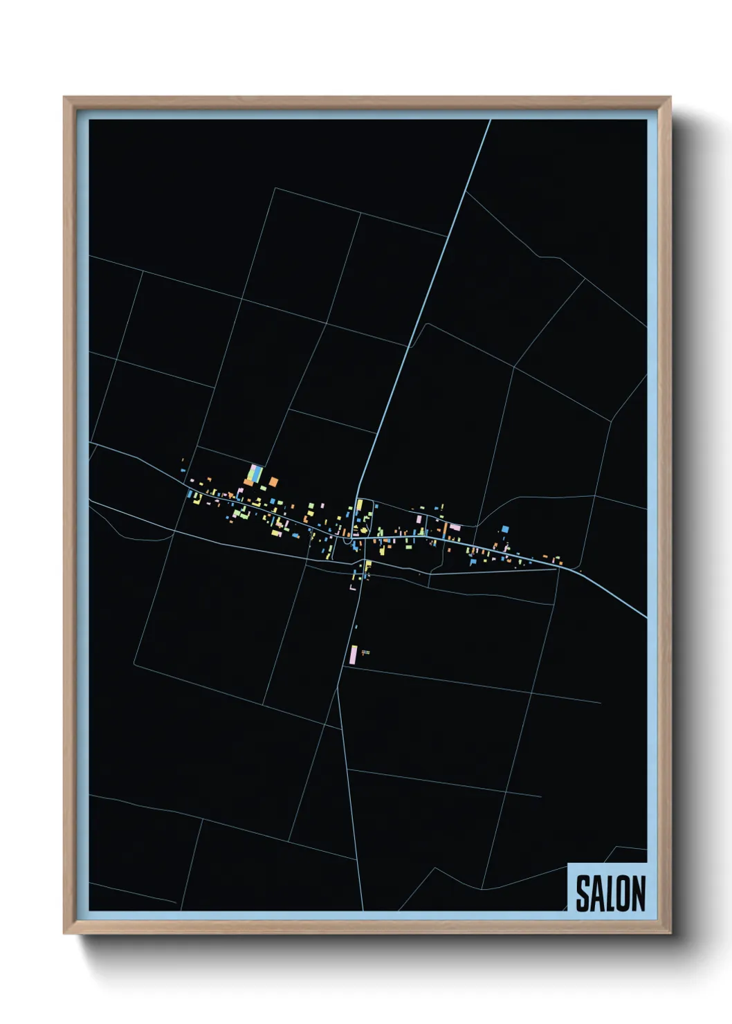 Une affiche de carte sur Salon