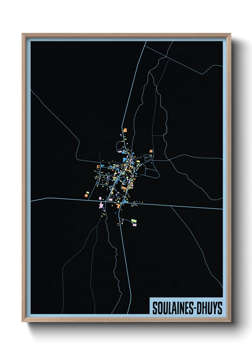 Un poster carteSoulaines-Dhuys