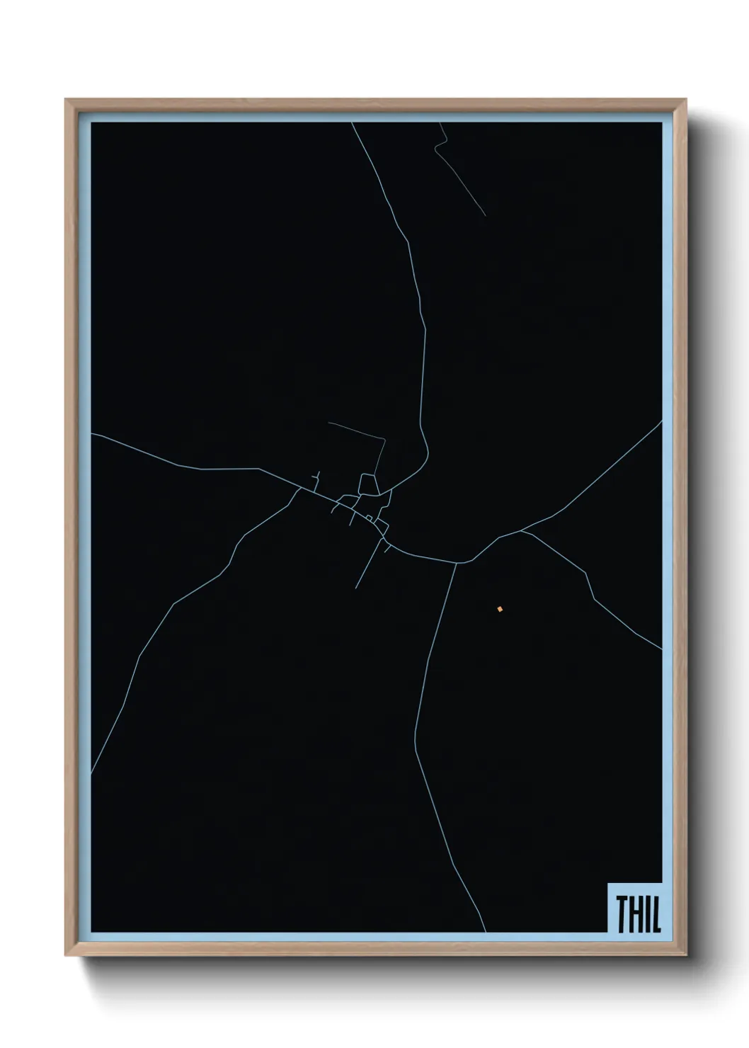 Une affiche de carte sur Thil