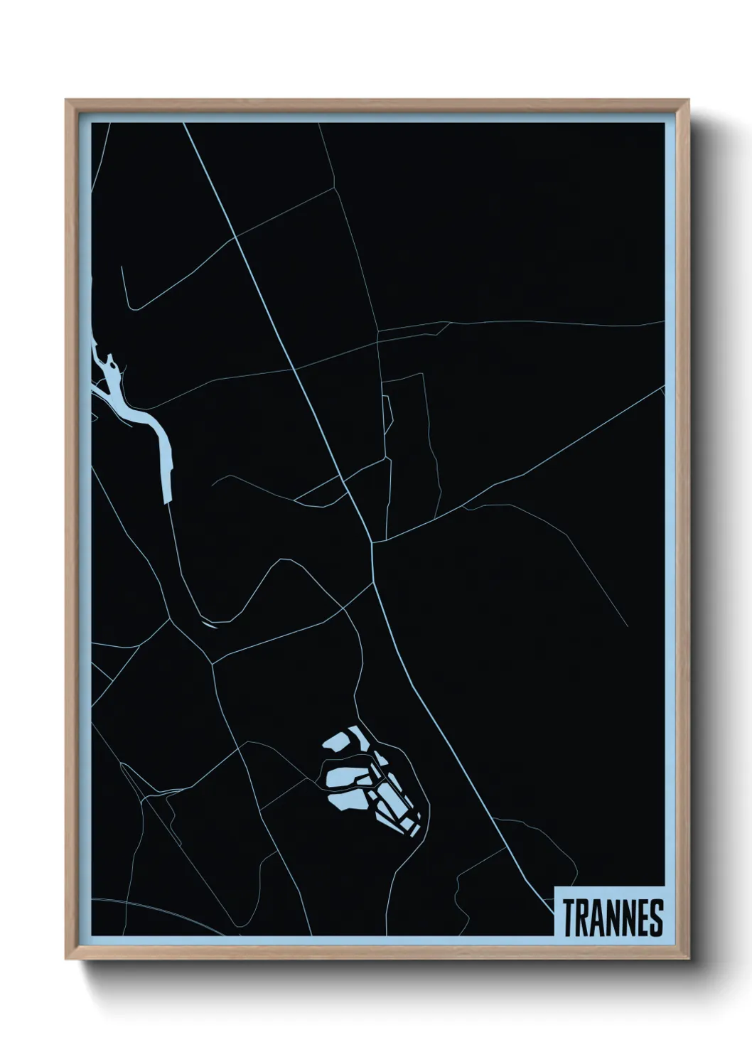 Une affiche de carte sur Trannes