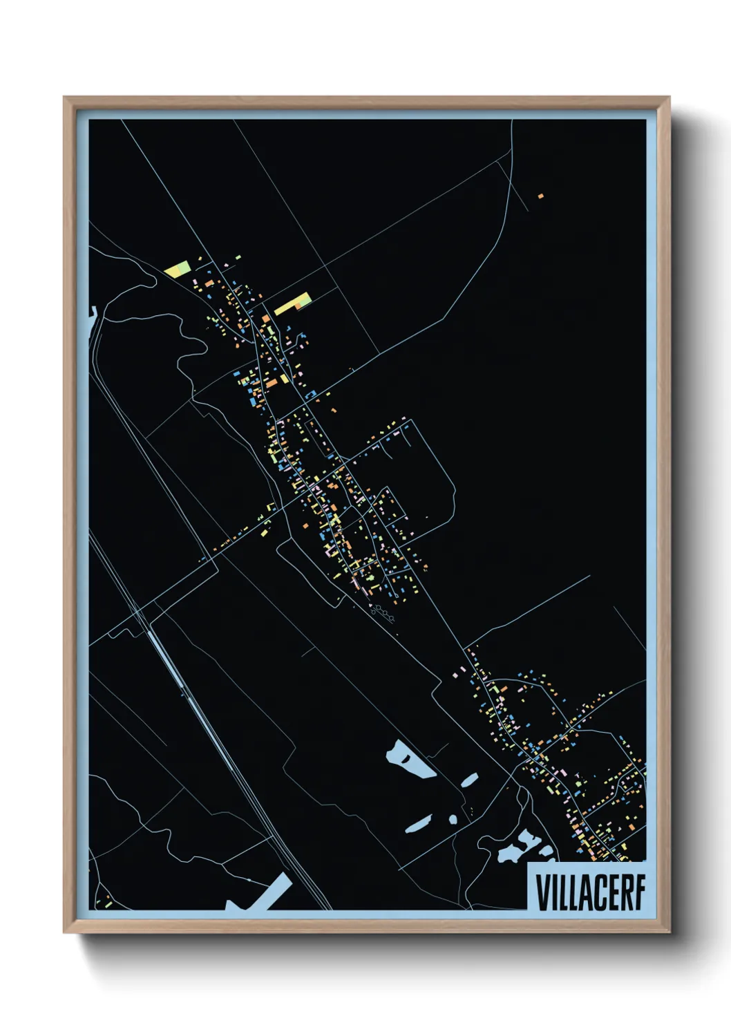 Une affiche de carte sur Villacerf