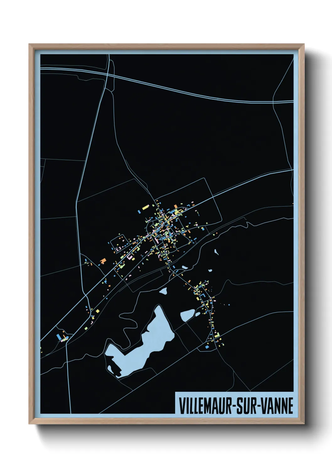 Une affiche de carte sur Villemaur-sur-Vanne