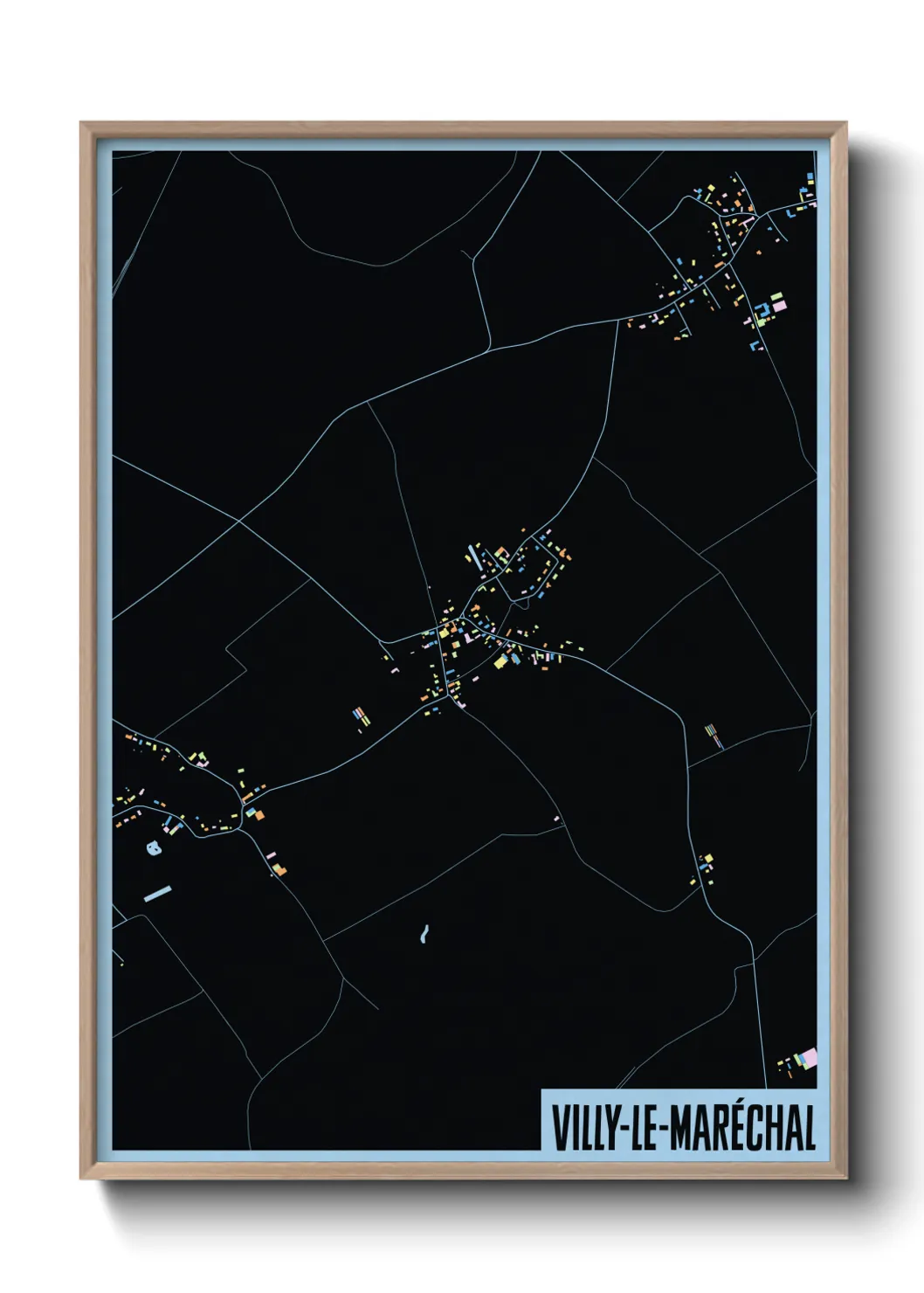 Une affiche de carte sur Villy-le-Maréchal