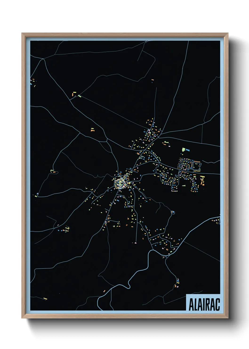 Une affiche de carte sur Alairac