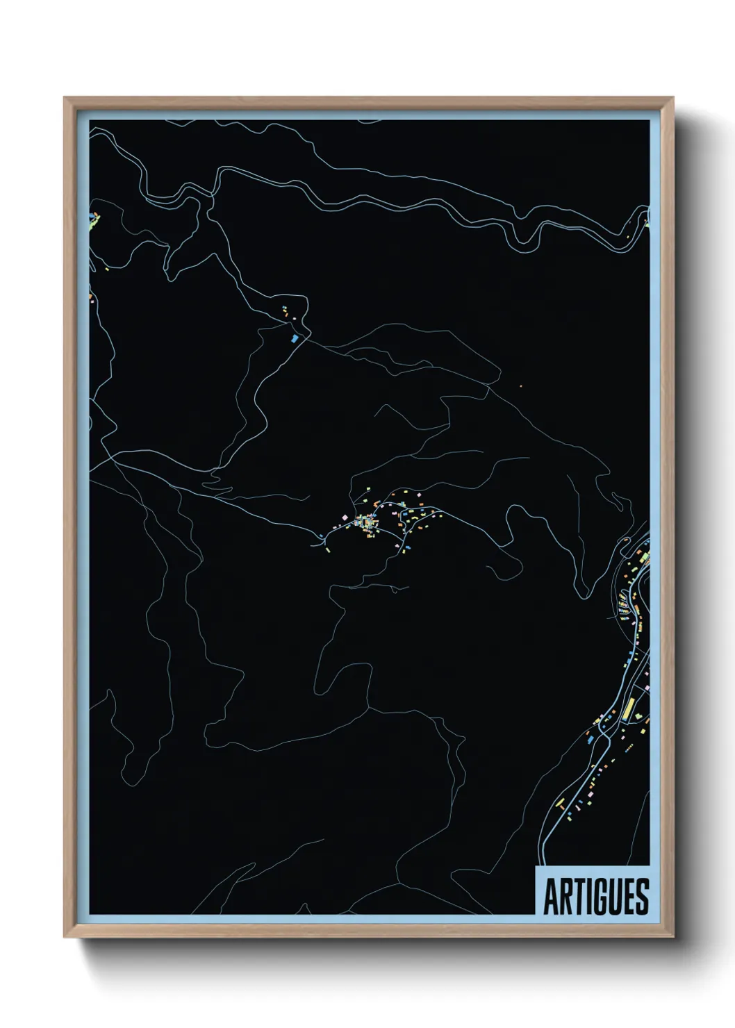 Une affiche de carte sur Artigues