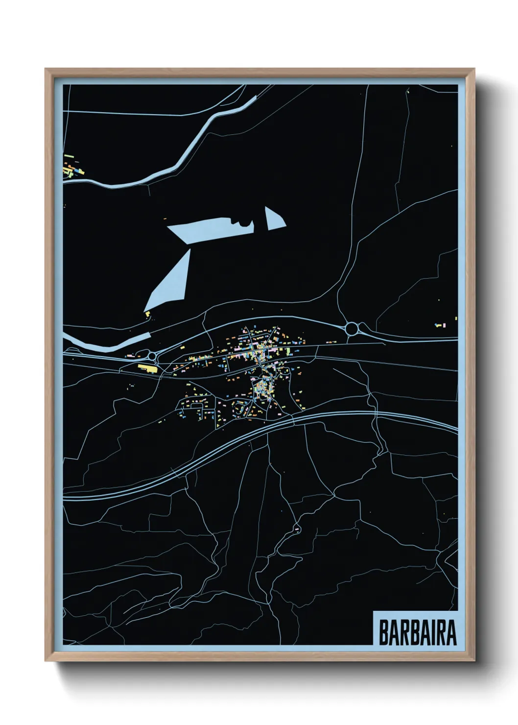 Une affiche de carte sur Barbaira