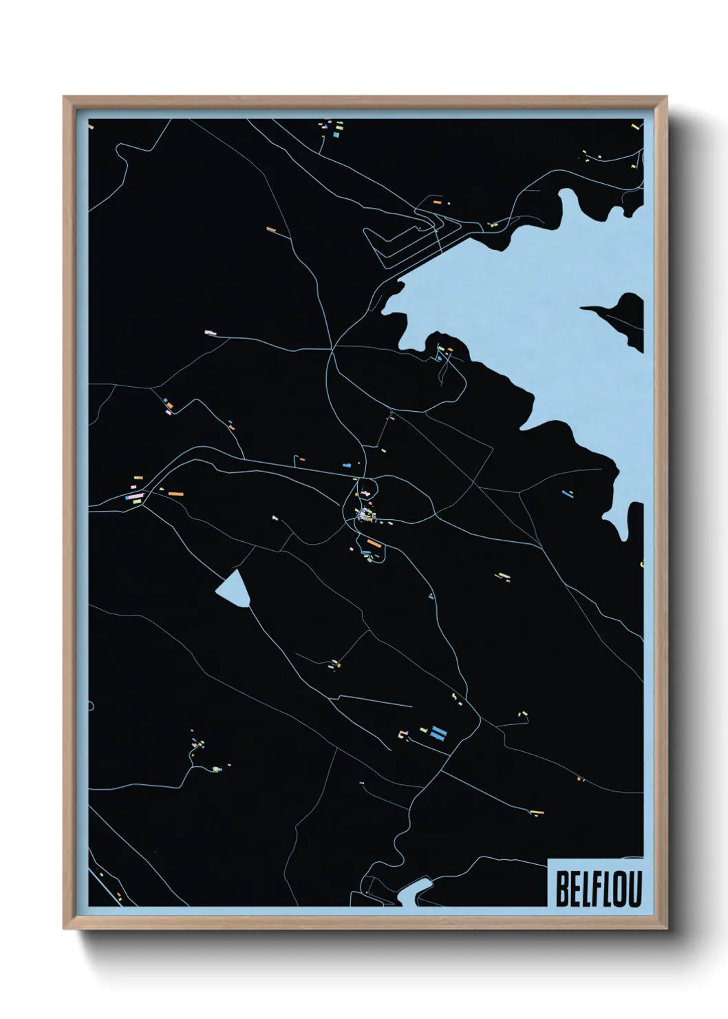 Une affiche de carte sur Belflou