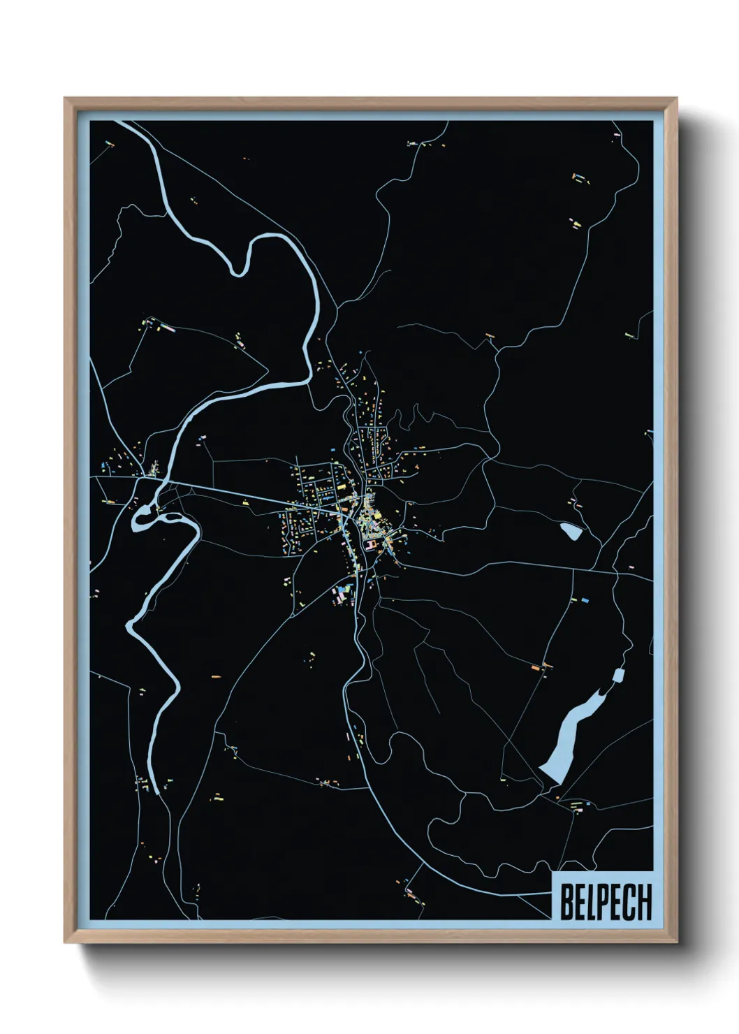 Une affiche de carte sur Belpech