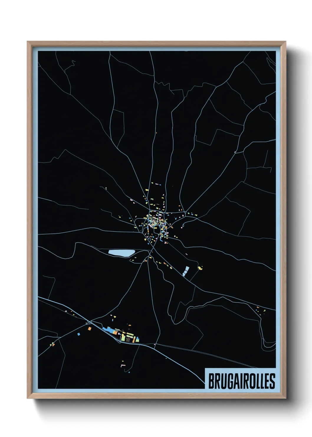 Une affiche de carte sur Brugairolles