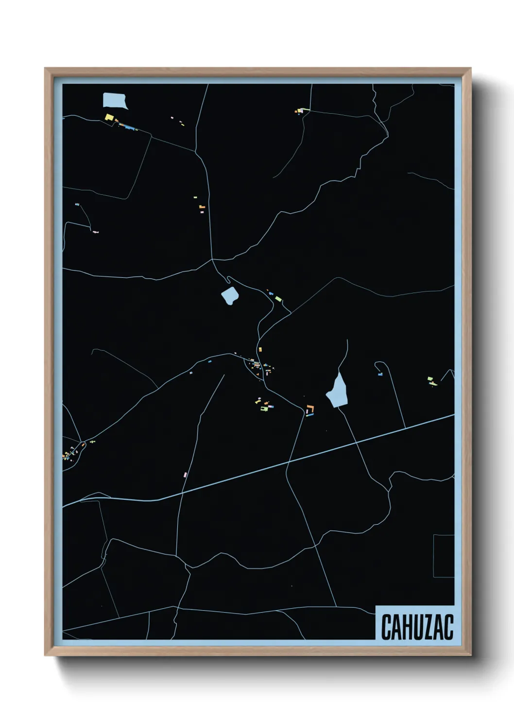 Une affiche de carte sur Cahuzac