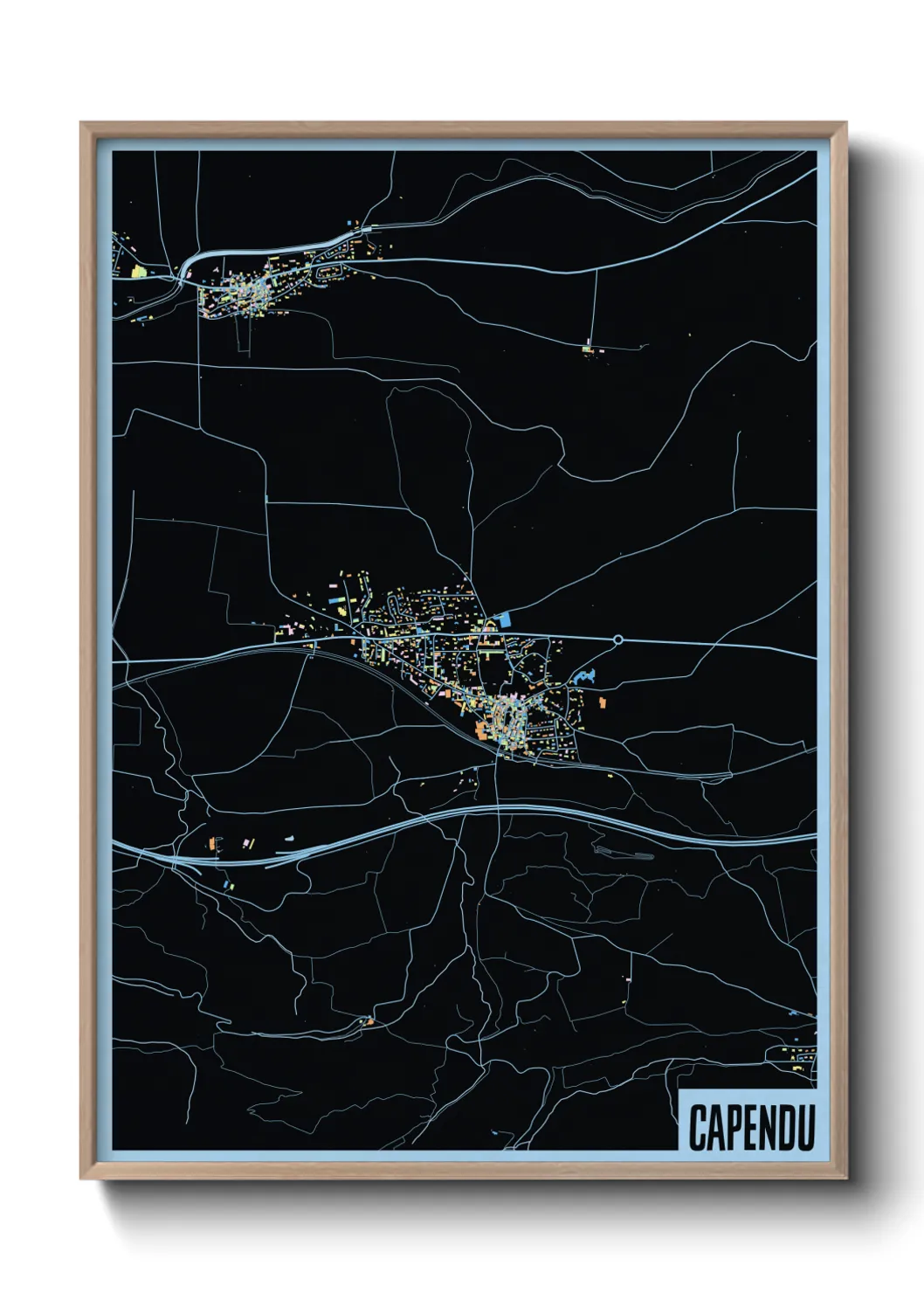 Une affiche de carte sur Capendu