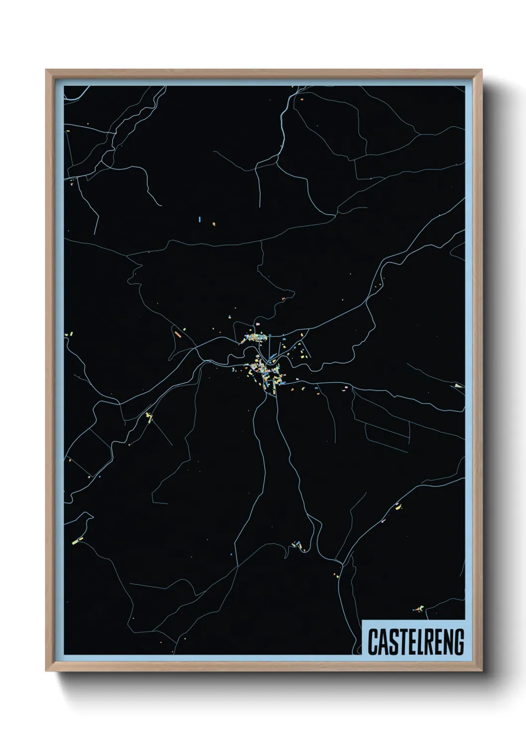 Une affiche de carte sur Castelreng