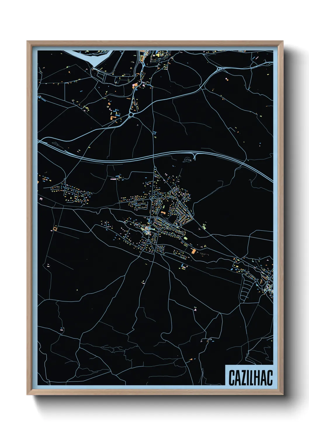 Une affiche de carte sur Cazilhac