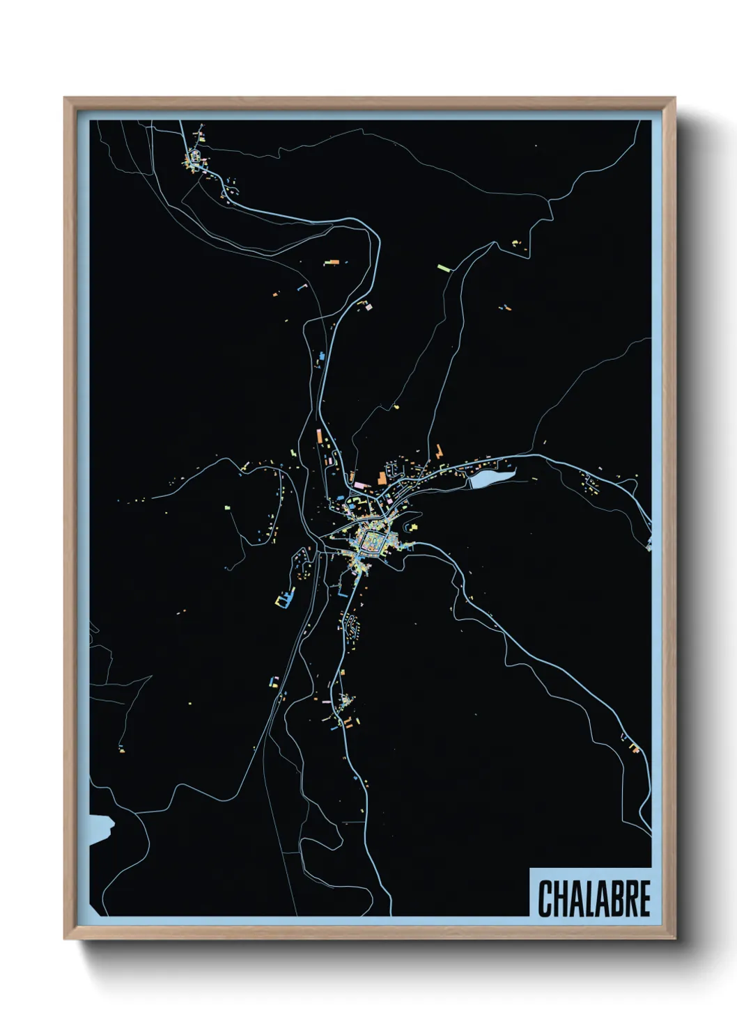 Une affiche de carte sur Chalabre