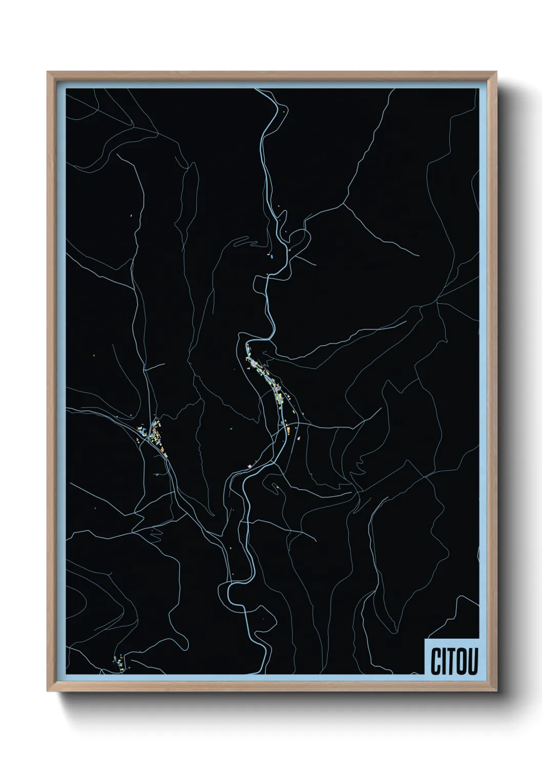 Une affiche de carte sur Citou