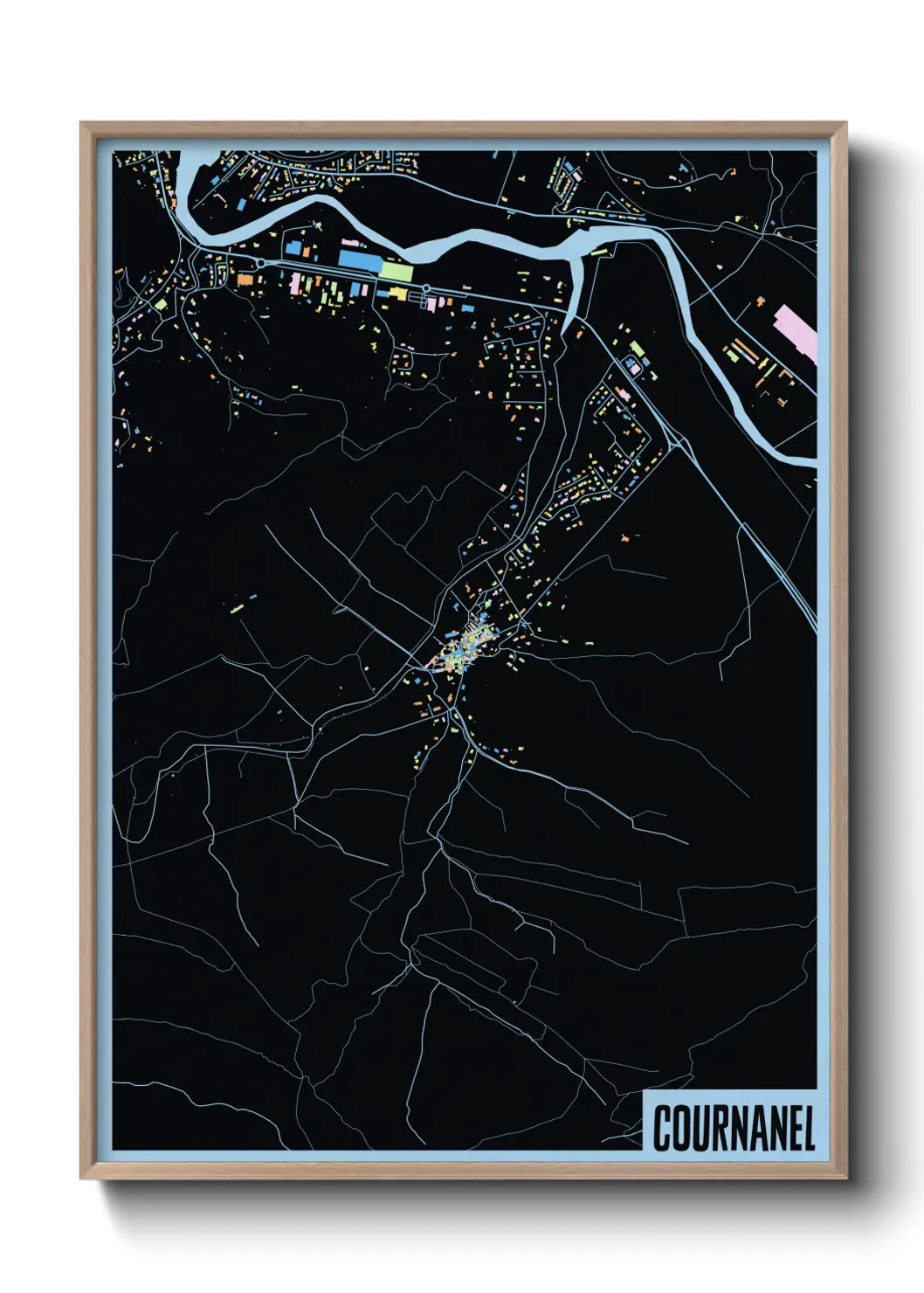 Une affiche de carte sur Cournanel