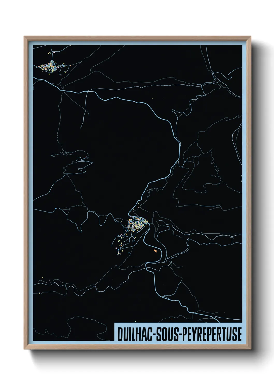 Une affiche de carte sur Duilhac-sous-Peyrepertuse