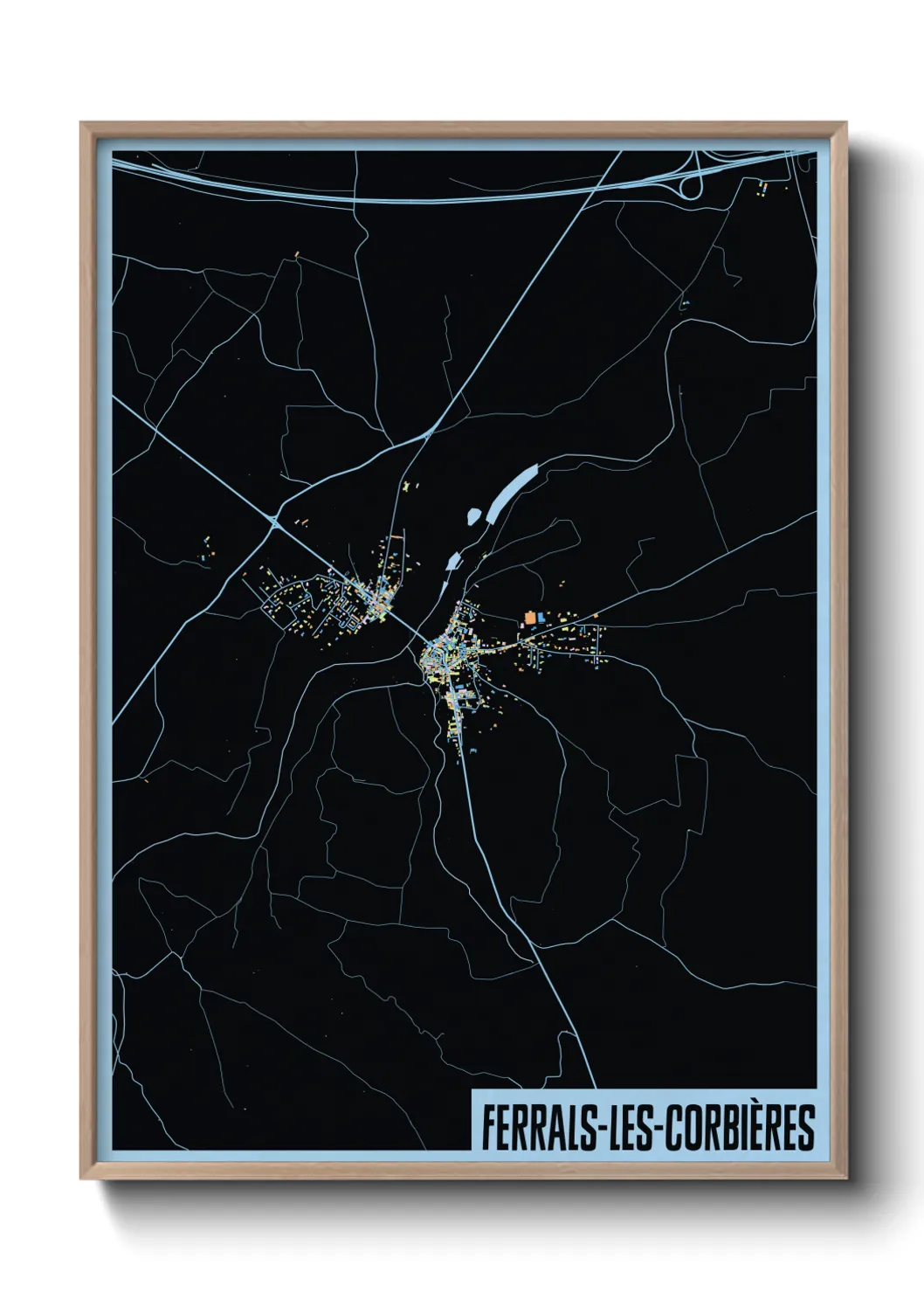 Un poster carteFerrals-les-Corbières